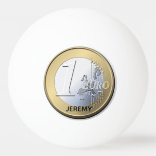 Fake Silver Euro Coin Ping Pong Ball