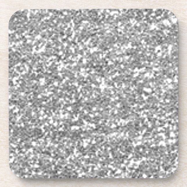 Fake Silver Glitter Coaster (Front)