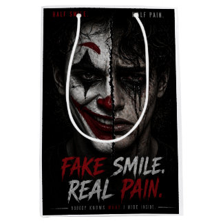 “Fake Smile, Real Pain: The Truth Behind Man Medium Gift Bag