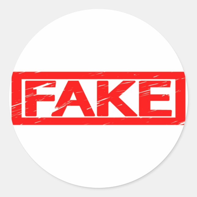Fake Stamp Classic Round Sticker (Front)