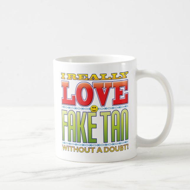 Fake Tan Love Face Coffee Mug (Right)