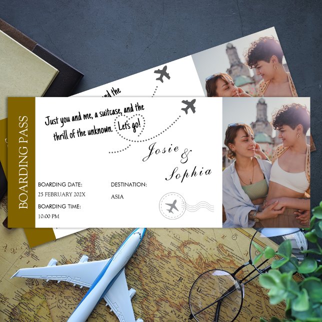 Fake Ticket Boarding Pass Travel Themed Gift Invitation (Fake Ticket Boarding Pass Travel Themed Gift Invitation)