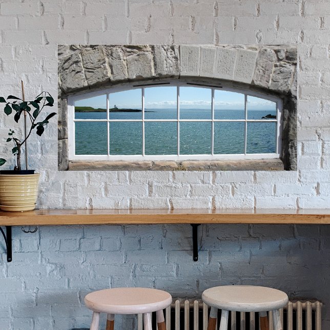 Fake Window Arch with View of Sparkling Sea Poster (Creator Uploaded)