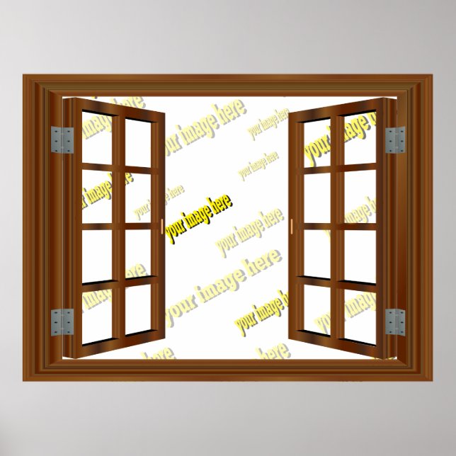 Fake Window View Template Poster (Front)