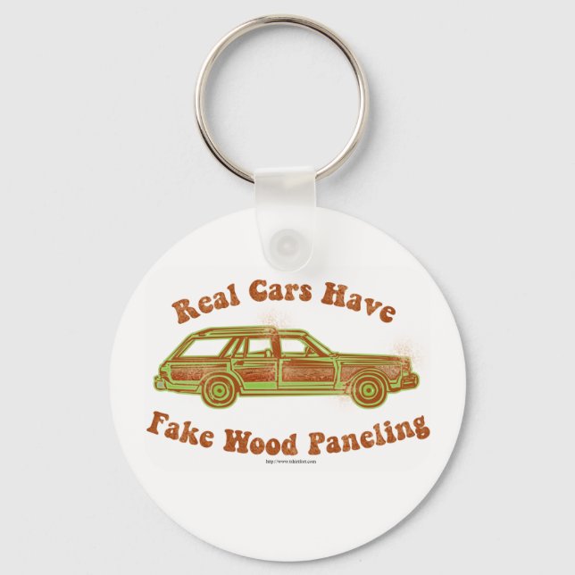 Fake Wood Panelling Key Ring (Front)