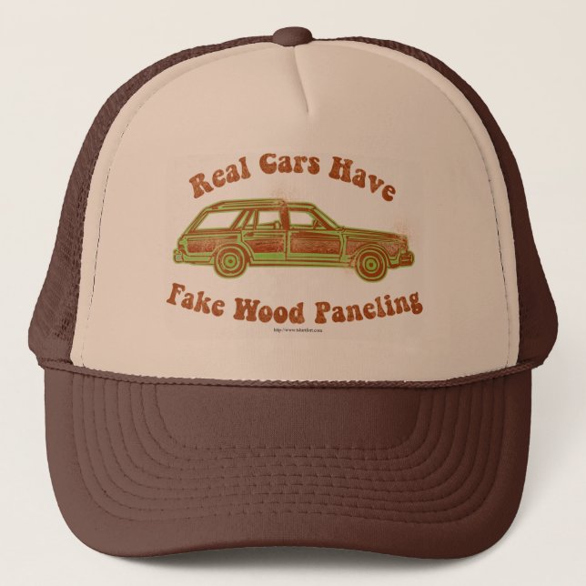 Fake Wood Panelling Trucker Hat (Front)