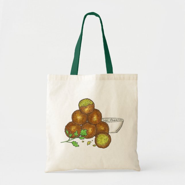 Falafel Balls Middle Eastern Chickpeas Egyptian Tote Bag (Front)