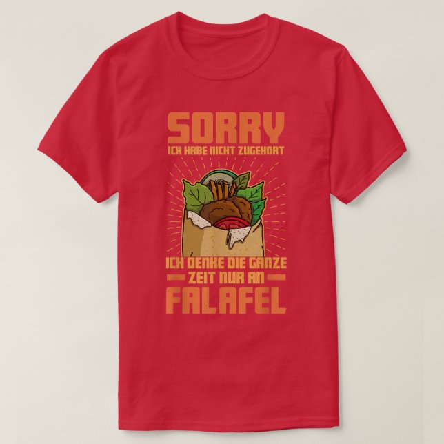 falafel beans arabic cuisine egypt vegan vacation  T-Shirt (Design Front)