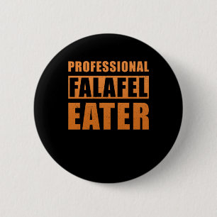 Falafel eater 6 cm round badge