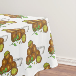 Falafel Mediterranean Vegetarian Food Chickpeas Tablecloth