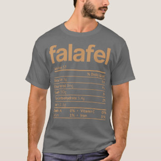 Falafel Nutrition Facts Funny Thanksgiving Christm T-Shirt