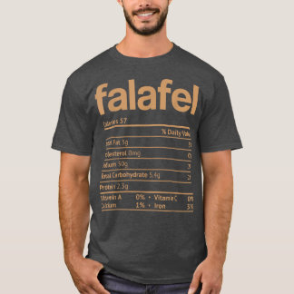 Falafel Nutrition Facts Funny Thanksgiving Christm T-Shirt