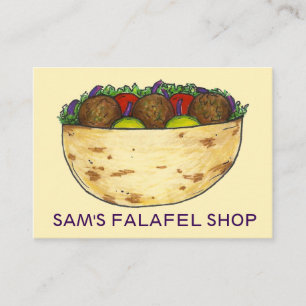 Falafel Sandwich Restaurant Food Cooking Foodie Business Card