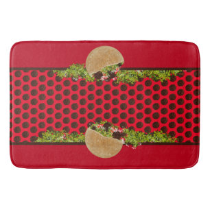Falafel Sandwiches Bath Mat
