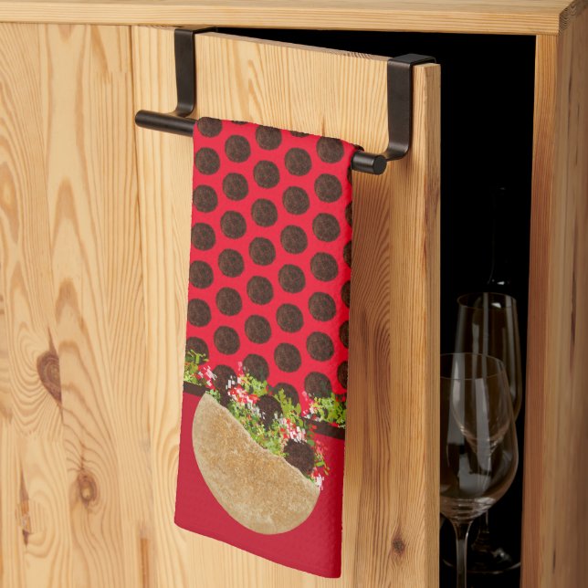 Falafel Sandwiches Tea Towel (Thirds Fold)