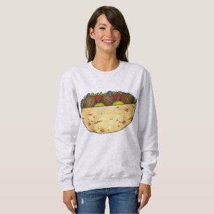 Falafel Stuffed Pita Falafels Food Sweatshirt