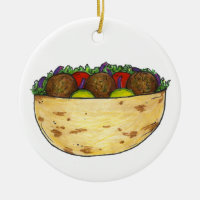 Falafel Stuffed Pita Sandwich Mediterranean Food