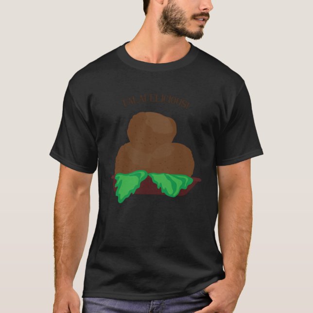 Falafelicious  Saying Hummus Levantine Falafel T-Shirt (Front)