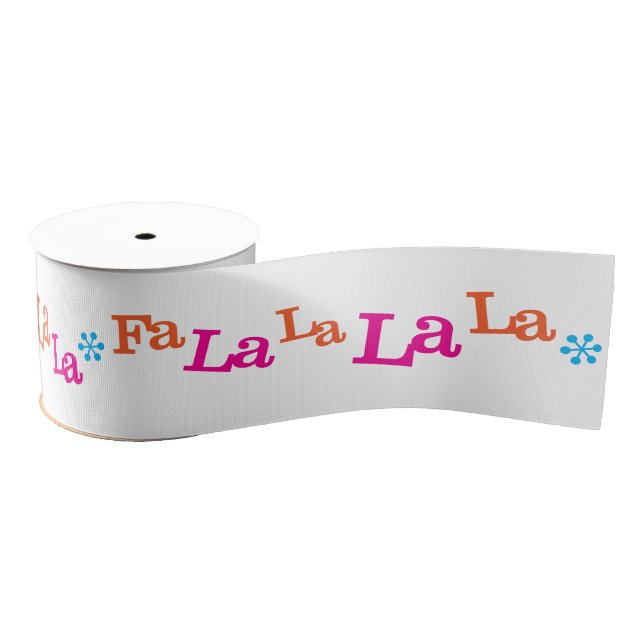Falala 3" Wide Grosgrain Ribbon (2 yds) - White (Spool)