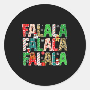 Falala Christmas Merry And Bright Christmas Ginger Classic Round Sticker