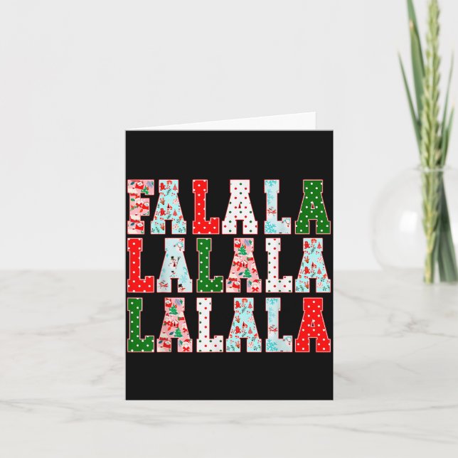 Falala Christmas Party Xmas Graphics Family Pajama Card (Front)