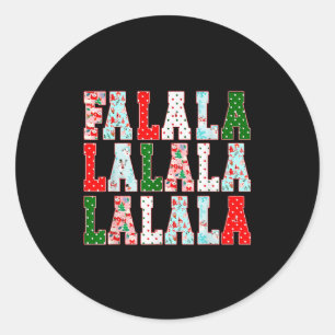 Falala Christmas Party Xmas Graphics Family Pajama Classic Round Sticker