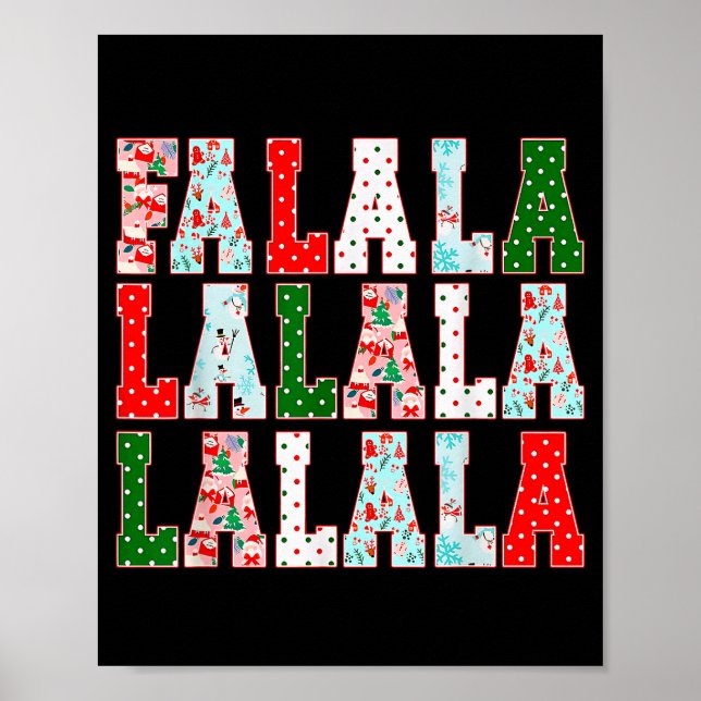 Falala Christmas Party Xmas Graphics Family Pajama Poster (Front)
