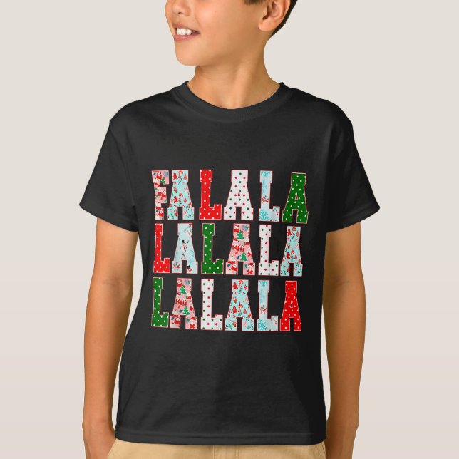 Falala Christmas Party Xmas Graphics Family Pajama T-Shirt (Front)