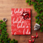 Falala Christmas Quote Typography Fancy Script Red Wrapping Paper<br><div class="desc">Falala Christmas Quote Typography Fancy Script Red Wrapping Paper.</div>