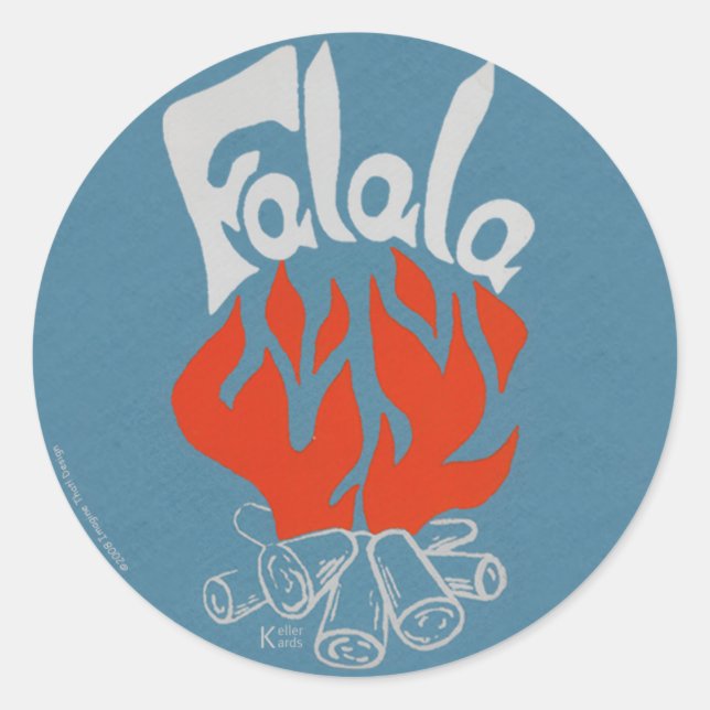 FaLaLa Classic Round Sticker (Front)