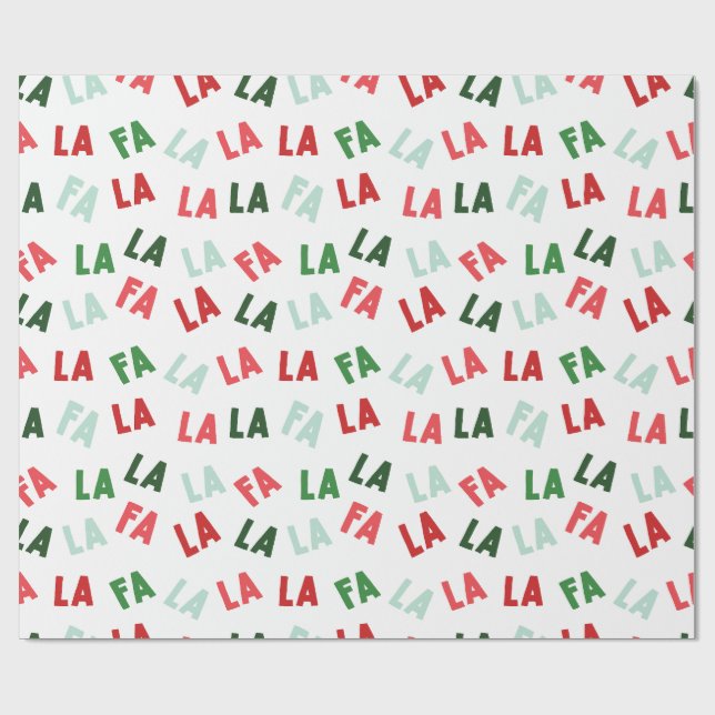 FaLaLaLa Christmas Wrapping Paper (Flat)