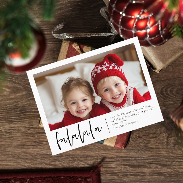 "Falalala" Personalised Christmas Photo Card  (Creator Uploaded)