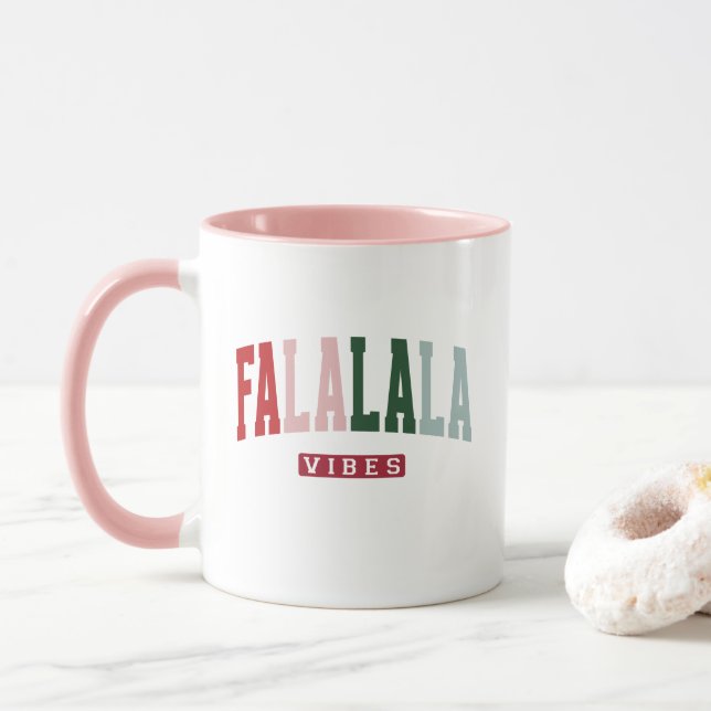 FALALALA VIBES Holiday Mug (With Donut)