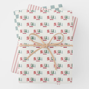 FALALALA VIBES Holiday Wrapping Paper Sheet