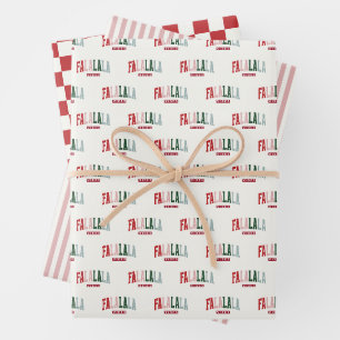 FALALALA VIBES Holiday Wrapping Paper Sheet