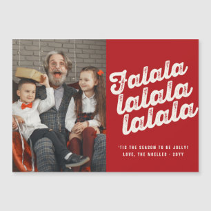 Falalalala Bold Script Fun Classic Christmas Photo
