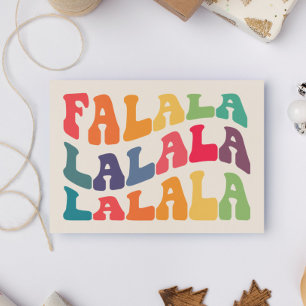 Falalalala Groovy Wavy Colourful Christmas Holiday Card
