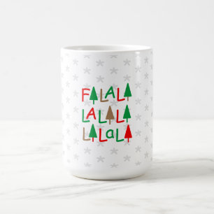 Falalalalalalalala Christmas trees red green  Coffee Mug