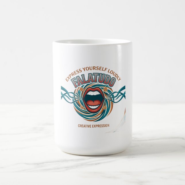 Falatudo Graphic Long Sleeve Shirt Coffee Mug (Center)