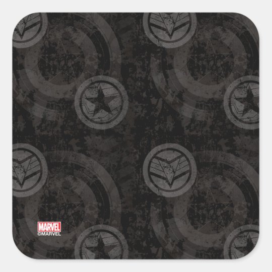 Falcon and Winter Soldier Worn Icon Pattern Square Sticker ...