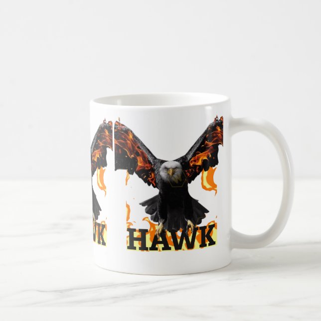 Falcon Art Mug – Bold Wildlife Bird of Prey Design (Right)