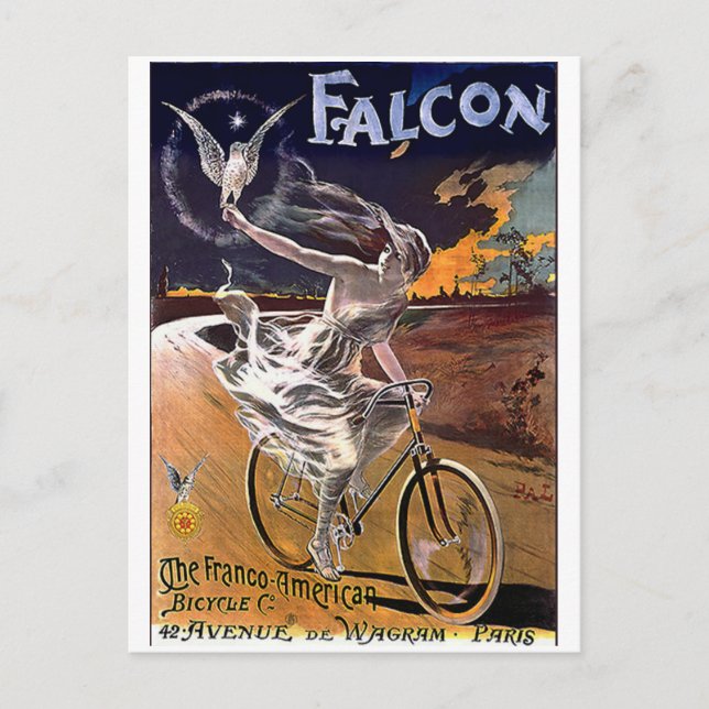Falcon Bicycle-c1890 Postcard (Front)