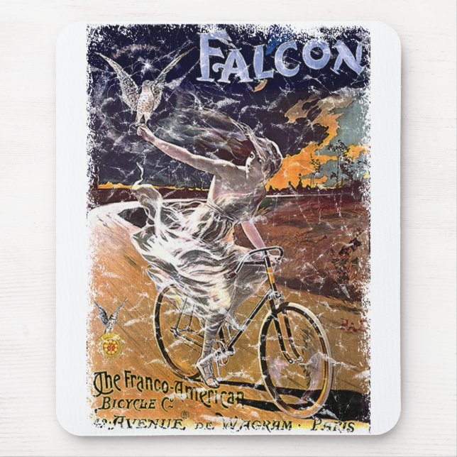 Falcon Bicycle - distressed Mouse Mat (Front)