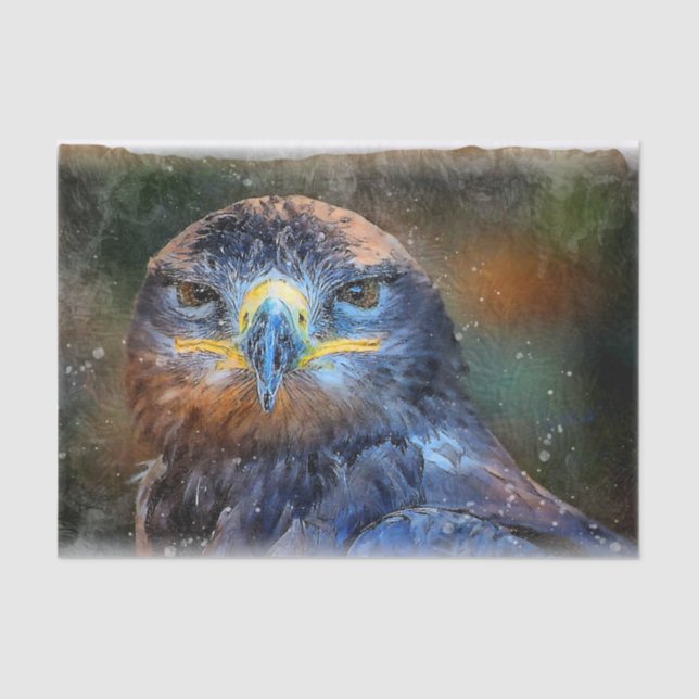 Falcon Bird Artwork Decoupage Tissue Paper (Front)