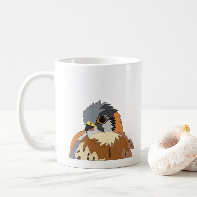 Falcon Bird Falcon Coffee Mug (With Donut)