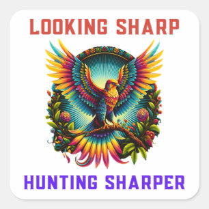 Falcon Bird Square Sticker
