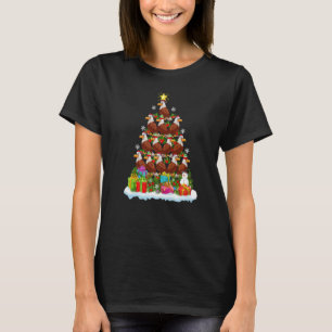 Falcon Bird Xmas Holiday Falcon Christmas Tree T-Shirt