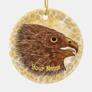 Falcon Ceramic Tree Decoration
