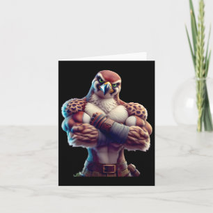 Falcon Flexing Fan Lover Bodybuilding Gym Workout  Card