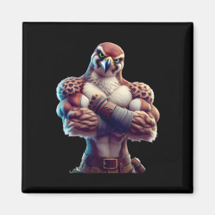 Falcon Flexing Fan Lover Bodybuilding Gym Workout  Magnet